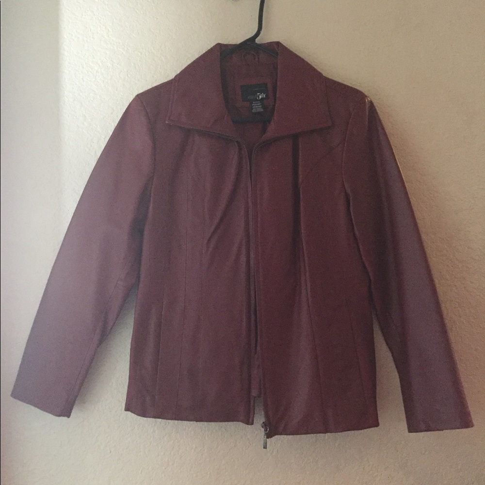Burgundy Leather Jacket